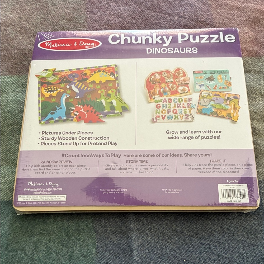 Melissa & Doug Chunky Dinosaur Puzzle - - Picture 2 of 8